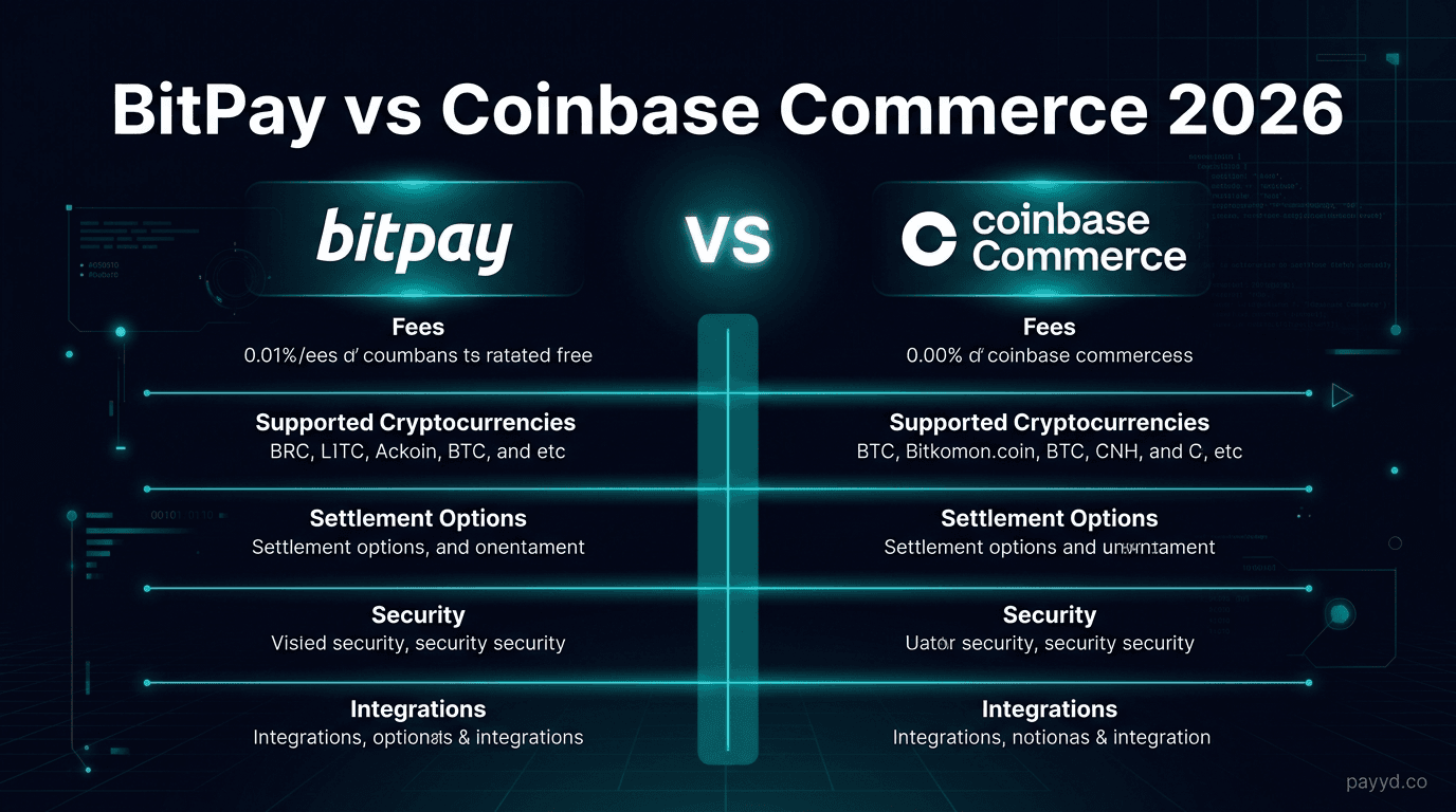 BitPay vs Coinbase Commerce 2026 — Which Is Better for Your Business?