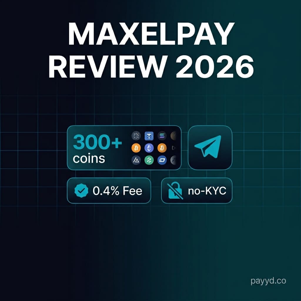 MaxelPay Review 2026 — 300+ Coins, No KYC, Telegram Payments