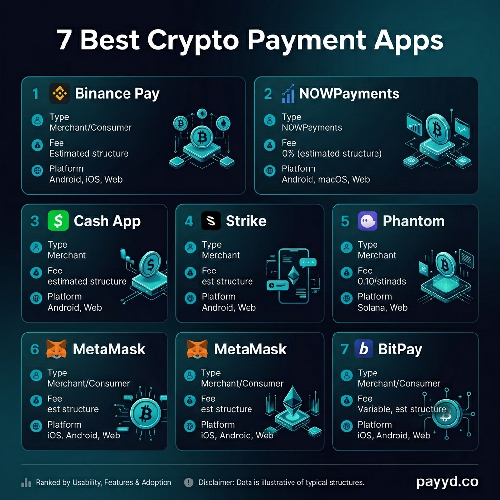 7 best crypto payment apps compared