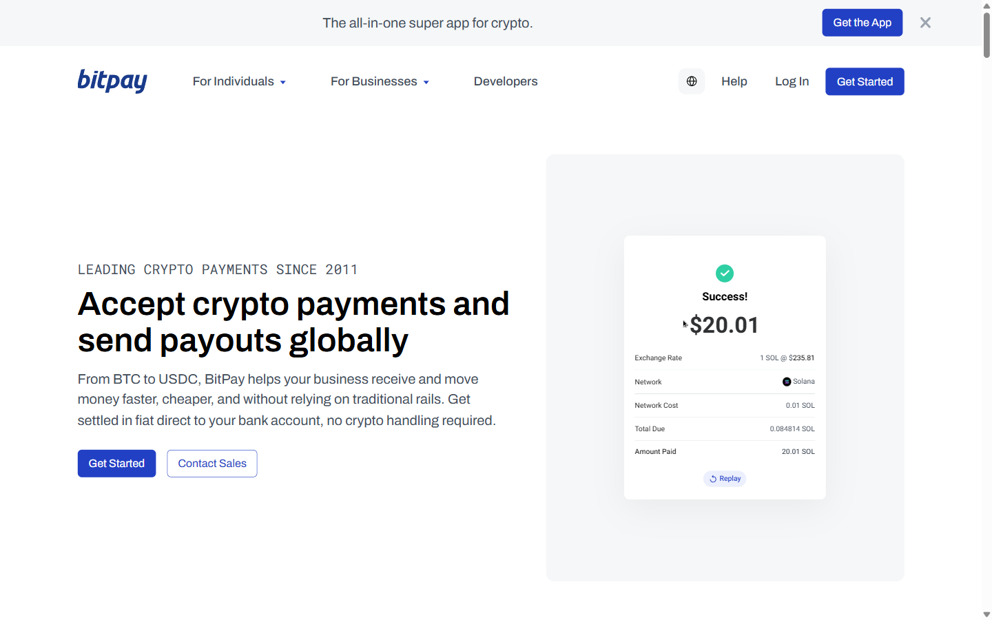 BitPay business payment processing dashboard