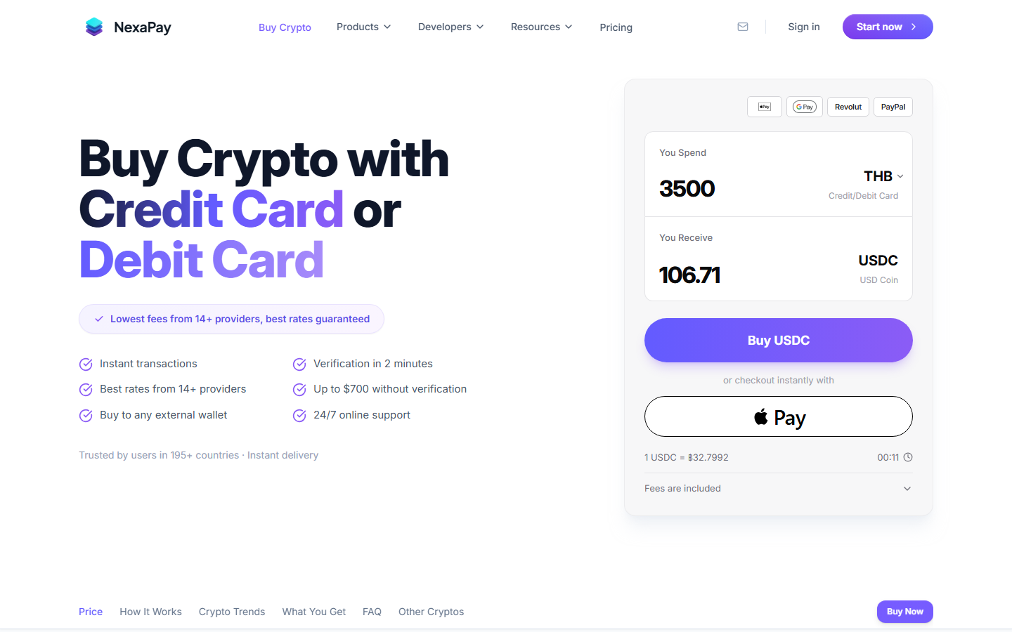 NexaPay card-to-crypto payment gateway
