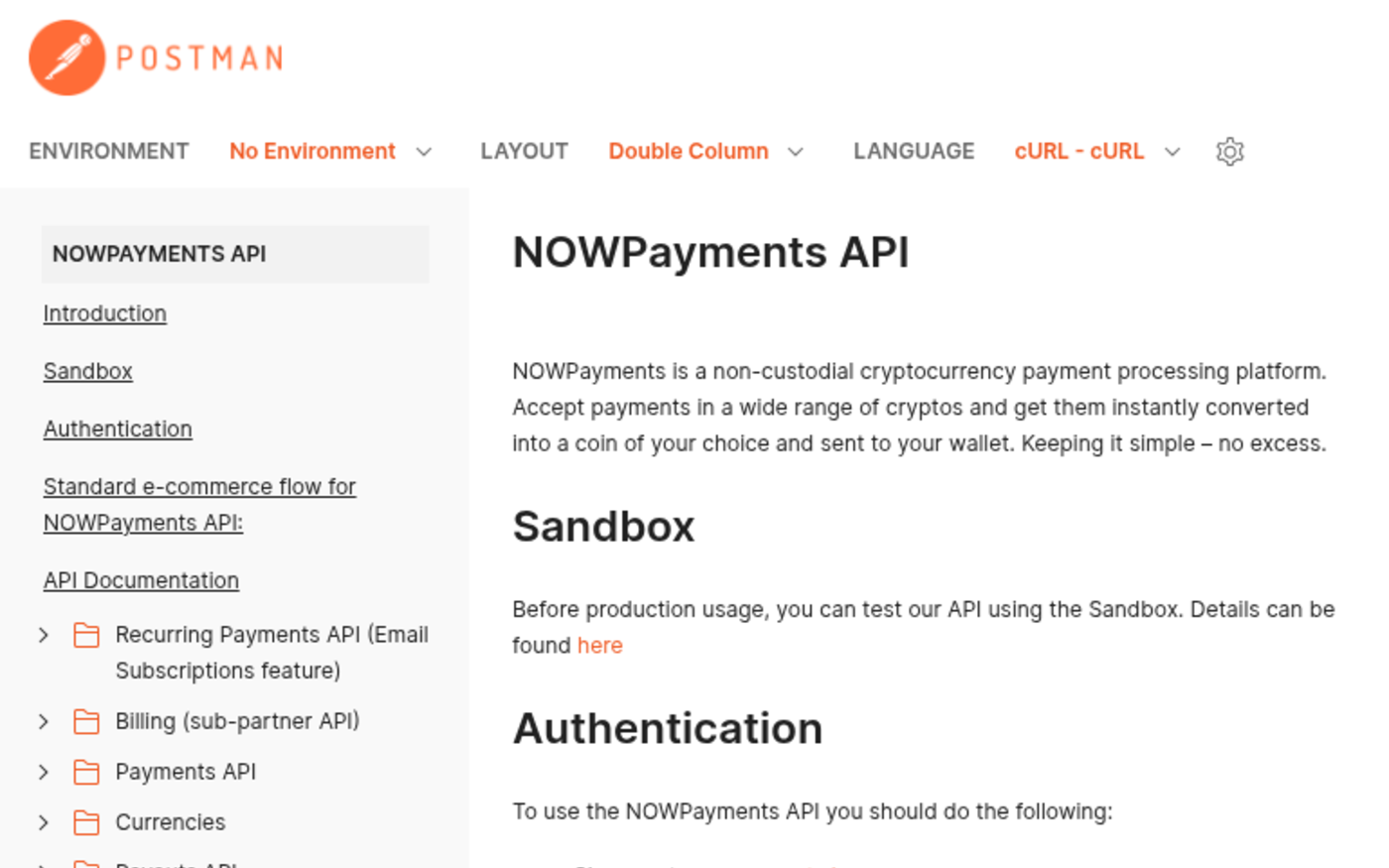 The NOWPayments API documentation, the source for the partially_paid status and the callback requirements