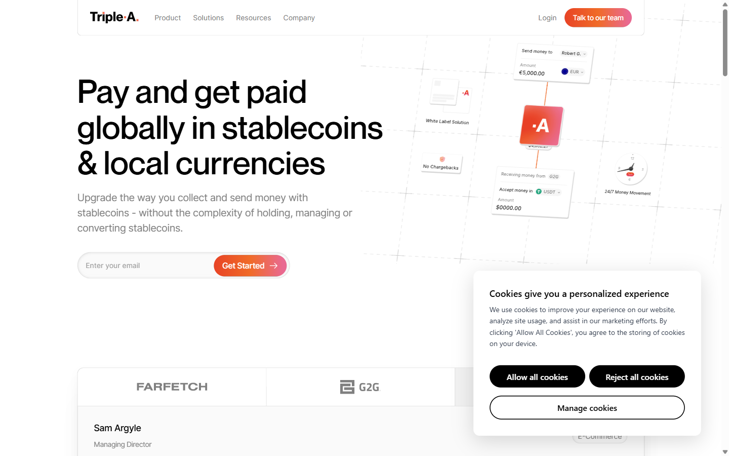 TripleA Singapore-licensed crypto payment gateway